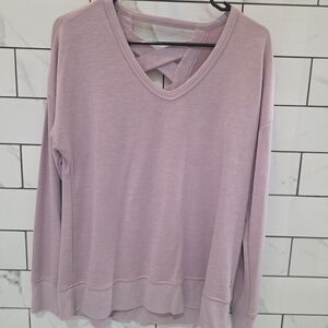 Balance Collection Lavender V-Neck Sweatshirt